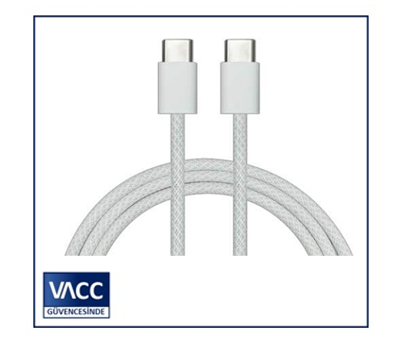 3-KTOOLS PD PRO USB-C TYPE C BEYAZ DATA KABLO